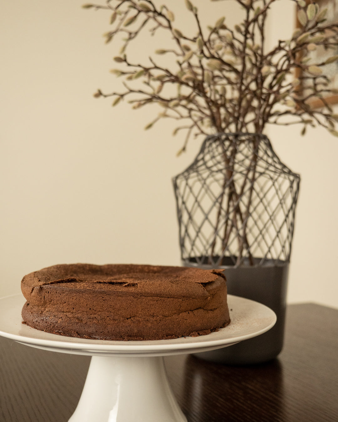Flourless Chocolate Pecan Cake