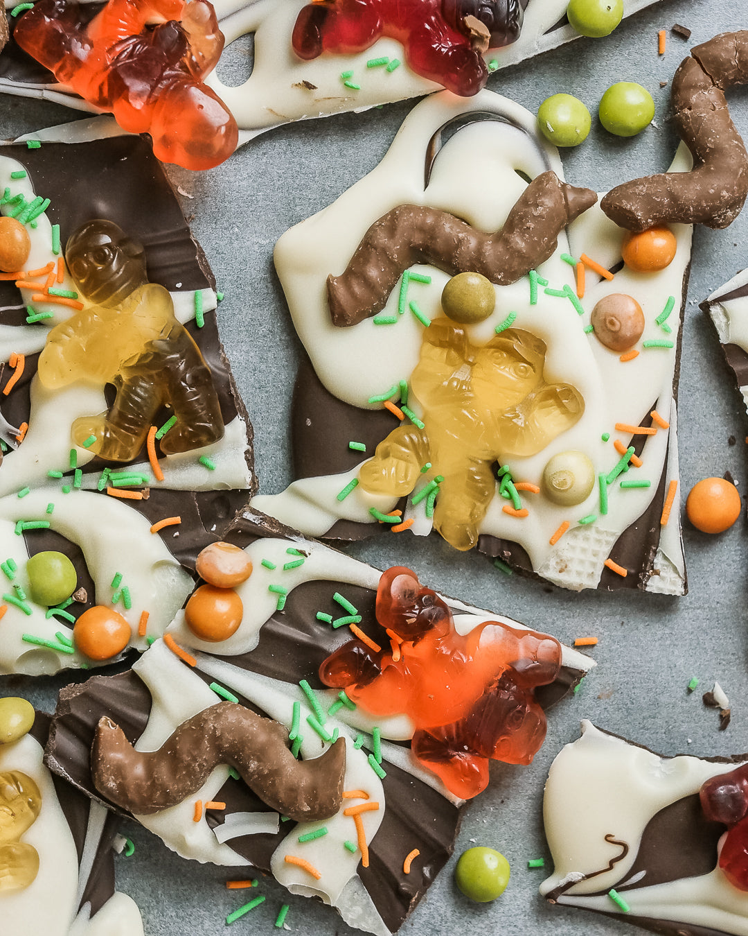 Halloween Chocolate Candy Bark