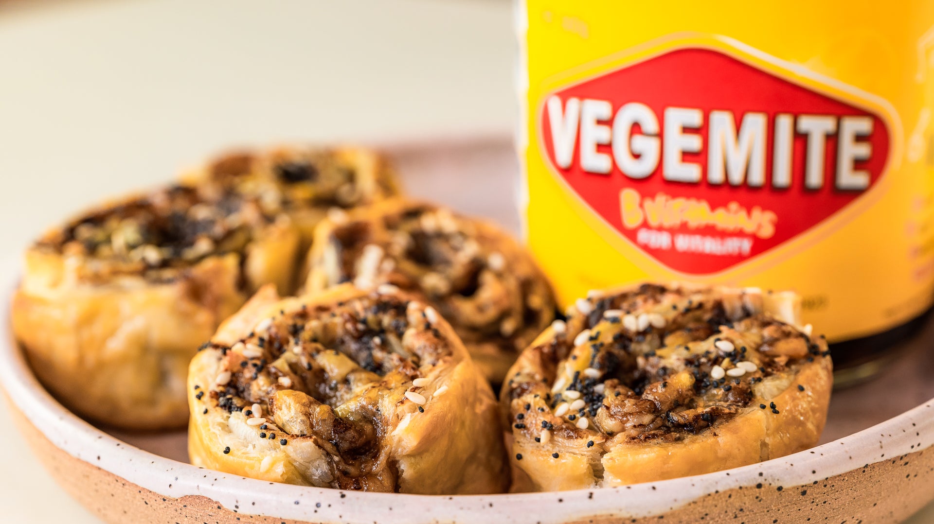 Cheesymite Scrolls (Cheese and Vegemite Scrolls) Le Bon Baker