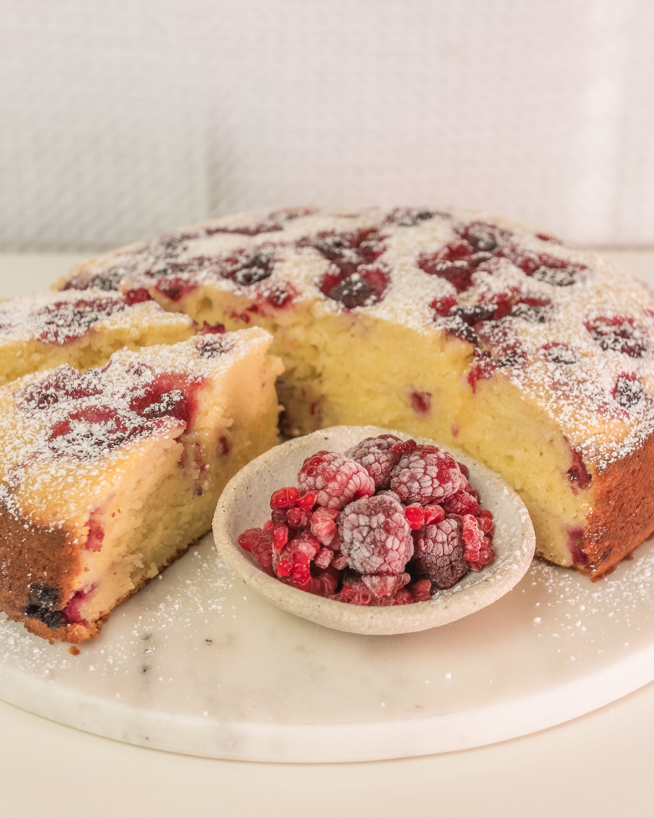 Homemade Raspberry Ricotta Cake